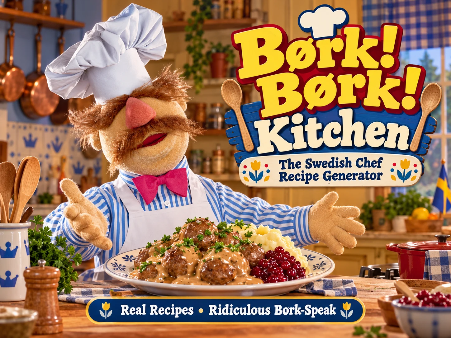 Børk! Børk! Kitchen cooking show opening title card