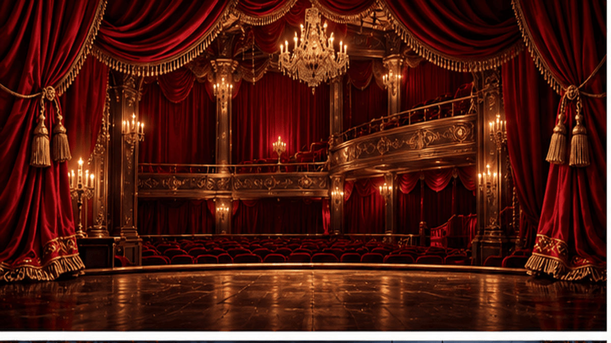 Royal Red Theatre full profile background