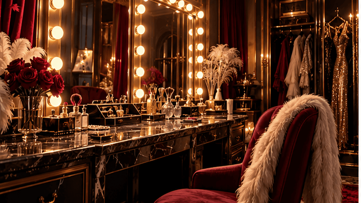Backstage Dressing Room full profile background