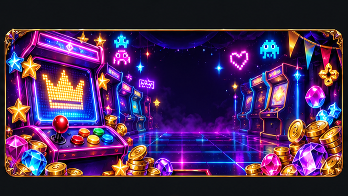 Neon Party Stage full profile background