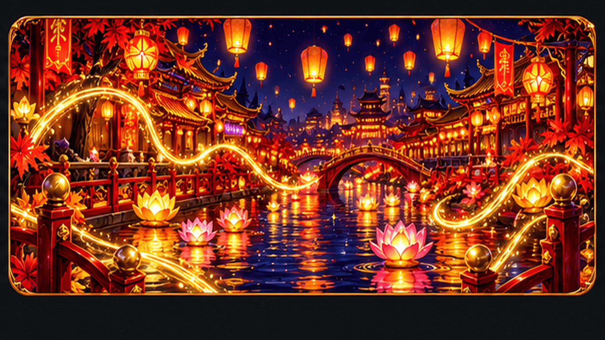 Golden Festival Town full profile background
