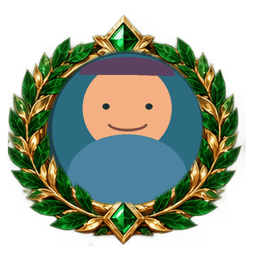 Emerald Laurel avatar frame shown on a sample avatar