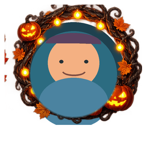 Pumpkin Lanterns avatar frame shown on a sample avatar