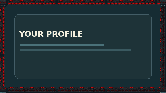 Red Felt Stitch border displayed on a sample profile panel
