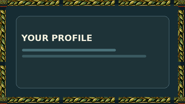 Green Twisted Rope border displayed on a sample profile panel