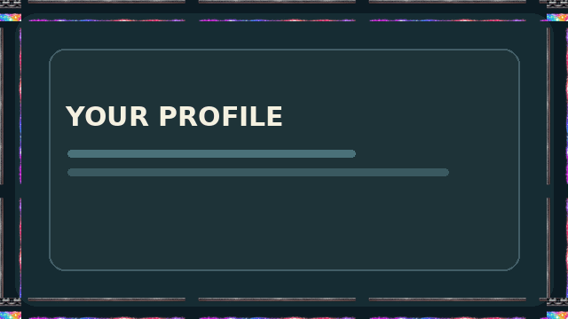 Prismatic Ribbon Trim border displayed on a sample profile panel