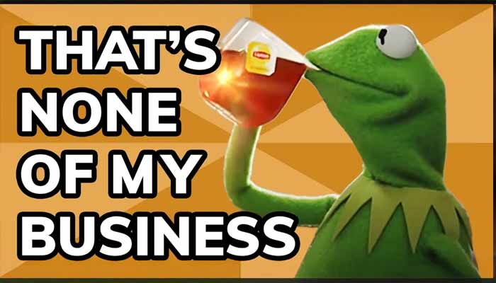 kermit thats none of my business